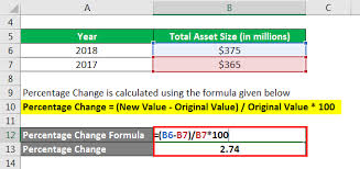 Percentage Change Formula Examples