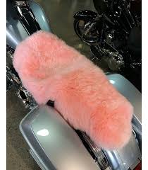 Pink Sheepskin Motorcycle Seat Covers