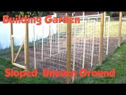 Garden Fence On Slope Uneven Ground