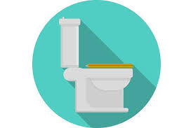 Toilet Pan Flat Round Vector Icon