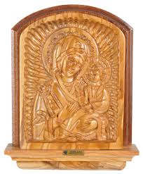 The Virgin Hodegetria Carved Icon Stand