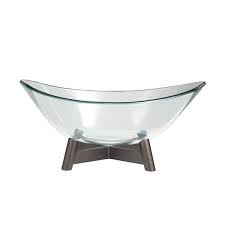 Clear Wide Decorative Serving Bowl