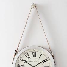 Leather Strap Wall Clock