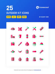 Icon Fonts Outdoor Kit Icon Pack