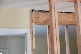 load bearing wall with a support beam