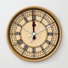 Big Ben Midnight Clock Face Wall Clock