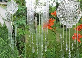 Glass Wind Chime Handmade Form Stained