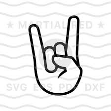 Rockin Svg Sign Of The Horns Heavy