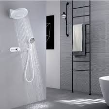 Gray Wall Mount Rainfall Shower Head Set
