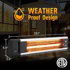 1500 Watt Electric Hanging Patio Heater Edenbranch