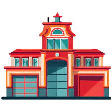 Fire Station Icon Essential Buildings