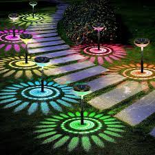 Bright Solar Pathway Lights 8 Pack Color Changing Warm White Led Solar Lights Outdoor Ip67 Waterproof Solar Path Lights Solar Powered Garden Lights