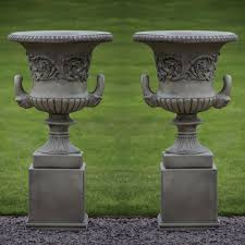 Grecian Stone Garden Planter Urns
