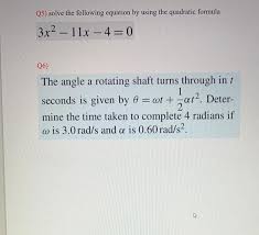 Solved Q5 Solve The Following Equation