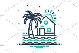 Beach House Icon House Logo Design