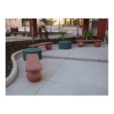 Round Block Series Concrete Bench