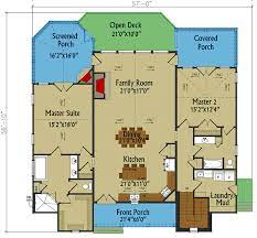Mountain Home Plan With 2 Master