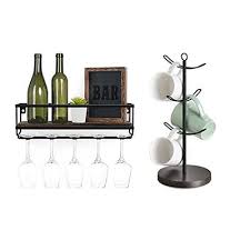 Mkono Wall Mounted Wine Rack Bottle