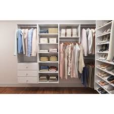 60 In W White Wood Closet System Wh15