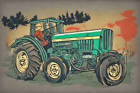 Vintage John Deere Tractor Graphic