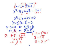 Alg 2 6 7 Solving Radical Equations And