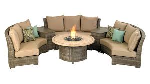 Seat Cushioned Curved Sectional Set