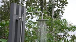 Outdoors Shower Stock Footage