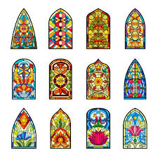Stained Glass Icons Stock Ilrations