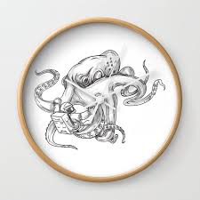 Giant Octopus Fighting Astronaut Tattoo