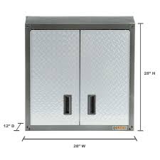 Gladiator 28 Gearbox Full Door Garage Wall Cabinet With Shelf Silver Tread