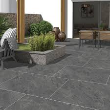 Lithos Black Porcelain Paving