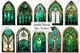 Emerald Green Stained Glass Windows