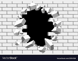 Brick Wall Break Background Destroyed