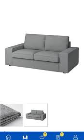 Ikea Kivik 2 Seater Sofa Cover Light