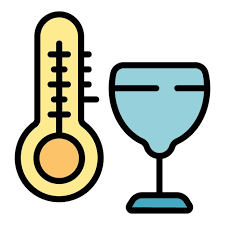 Wine Storage Temperature Icon Outline