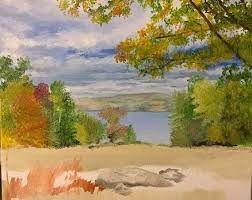 Fall Foliage And Lake Landscape