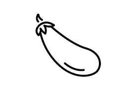 Web Line Icon Aubergine Eggplant