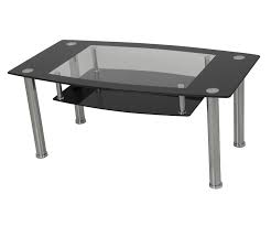 T12 Coffee Table Black Glass Chrome