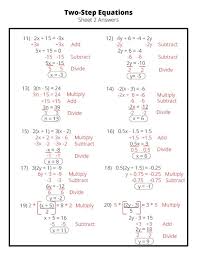 Practice Two Step Algebra Equations