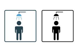 Shower Icon Men Showering Icon