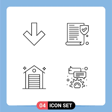 Dining Table Outline Icon Vector Images