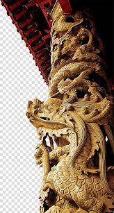 Chinese Dragon Structure Column 3d