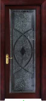 Hinged Wooden Door With Glass Panel