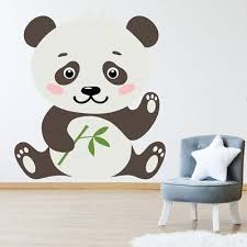 Cute Panda Bear Nursery Wall Sticker Ws