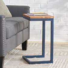 Wood End Table With Durable Metal Frame