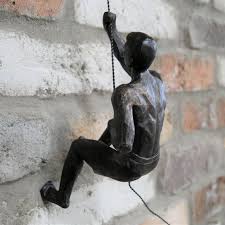 Wall Hanging Abseiling Man Figure