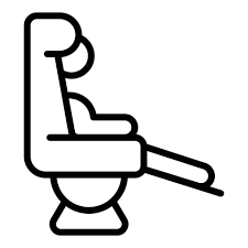 Plane Seat Icon Outline Vector