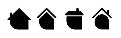 Home Location Label House Icon With