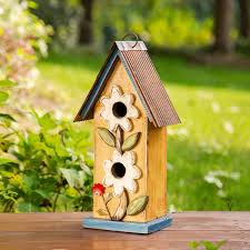 Tiered Distressed Solid Wood Birdhouse