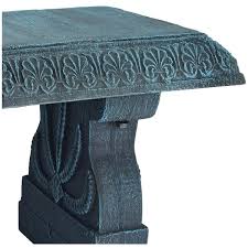 Resin Black Stone Outdoor Bench